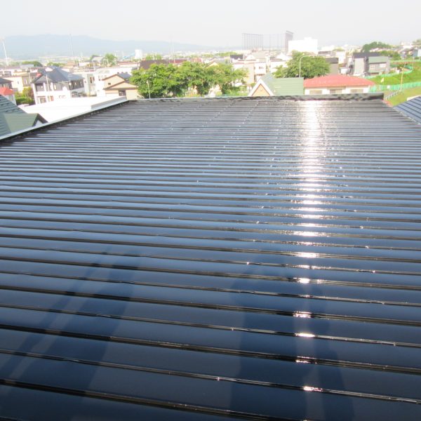 屋根塗装着工後