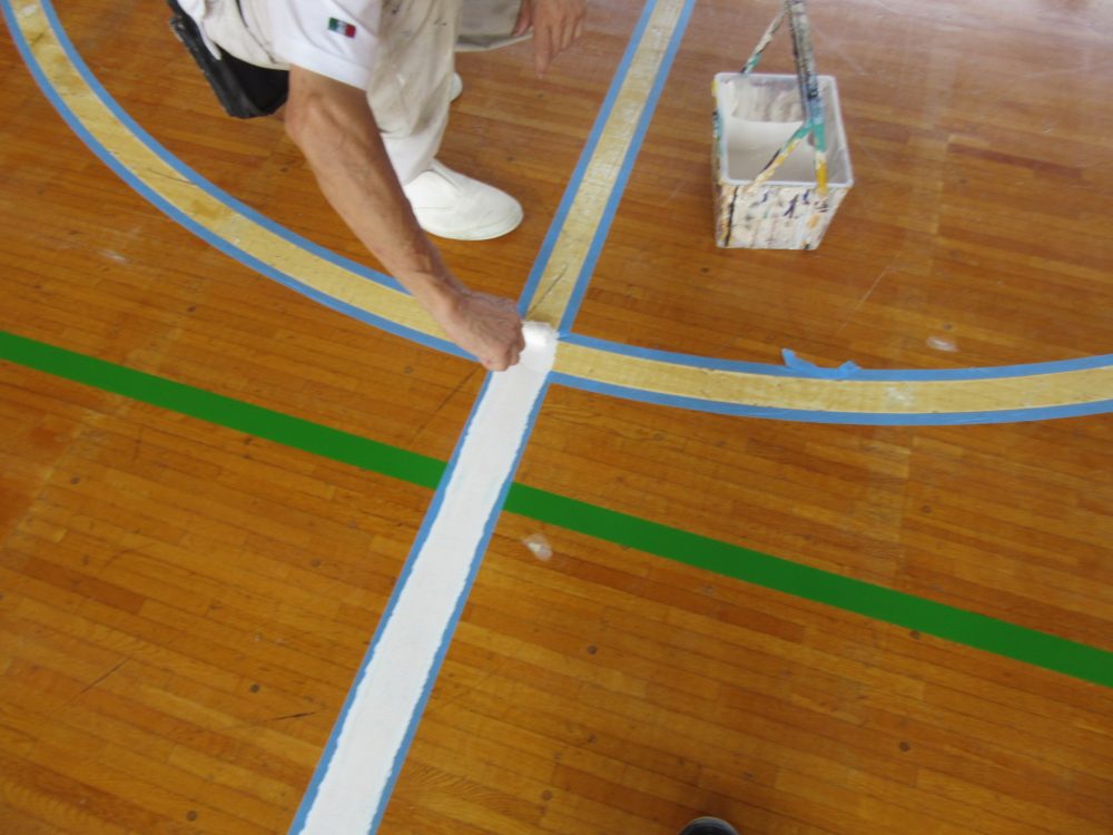 ライン塗装状況